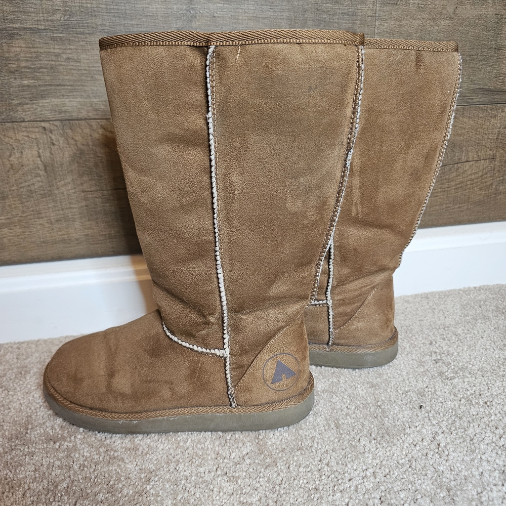 Airwalk Tall Tan Suede Winter Boots US 6.5